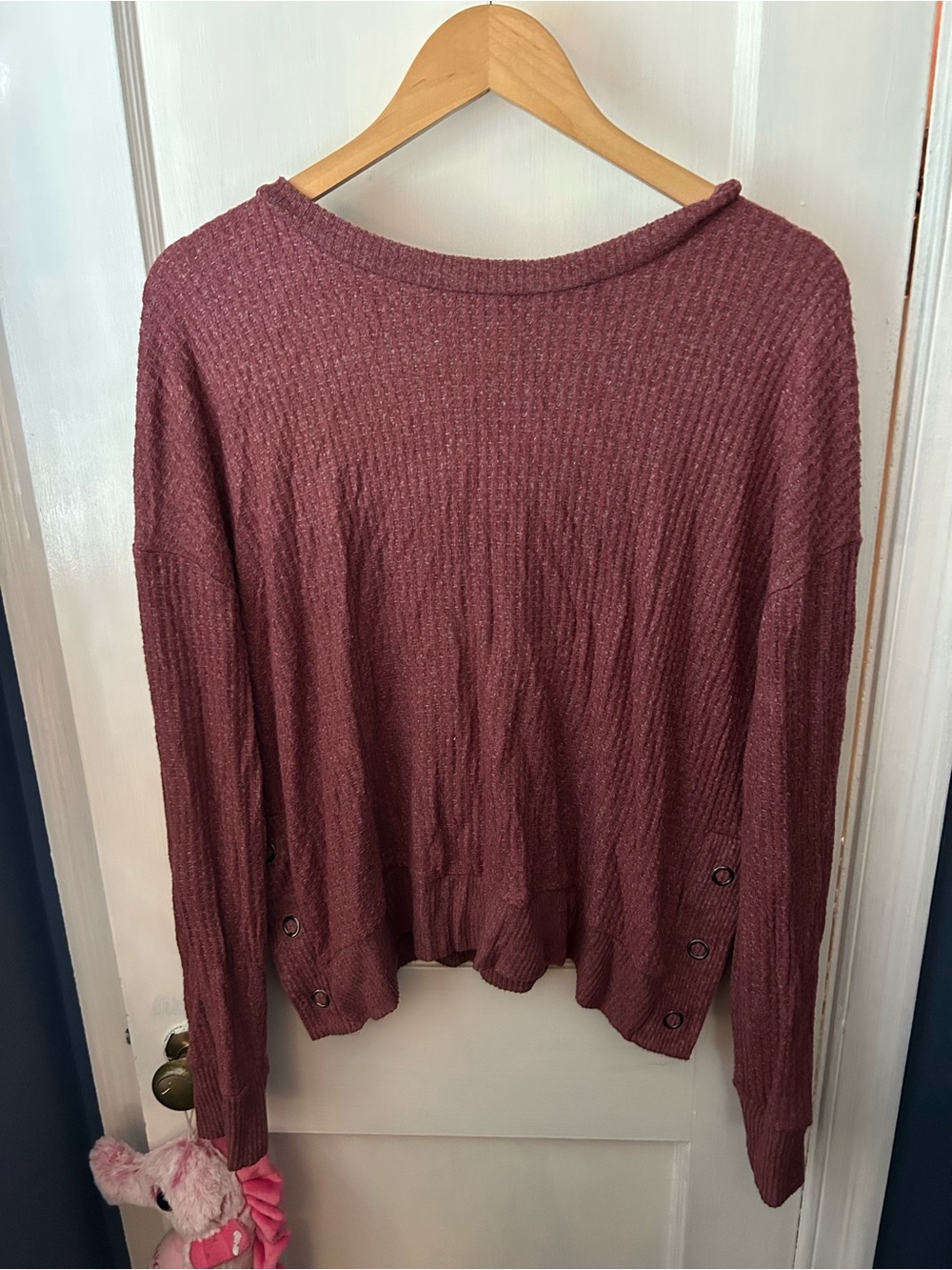 SO Ribbed Knit Top in Mauve